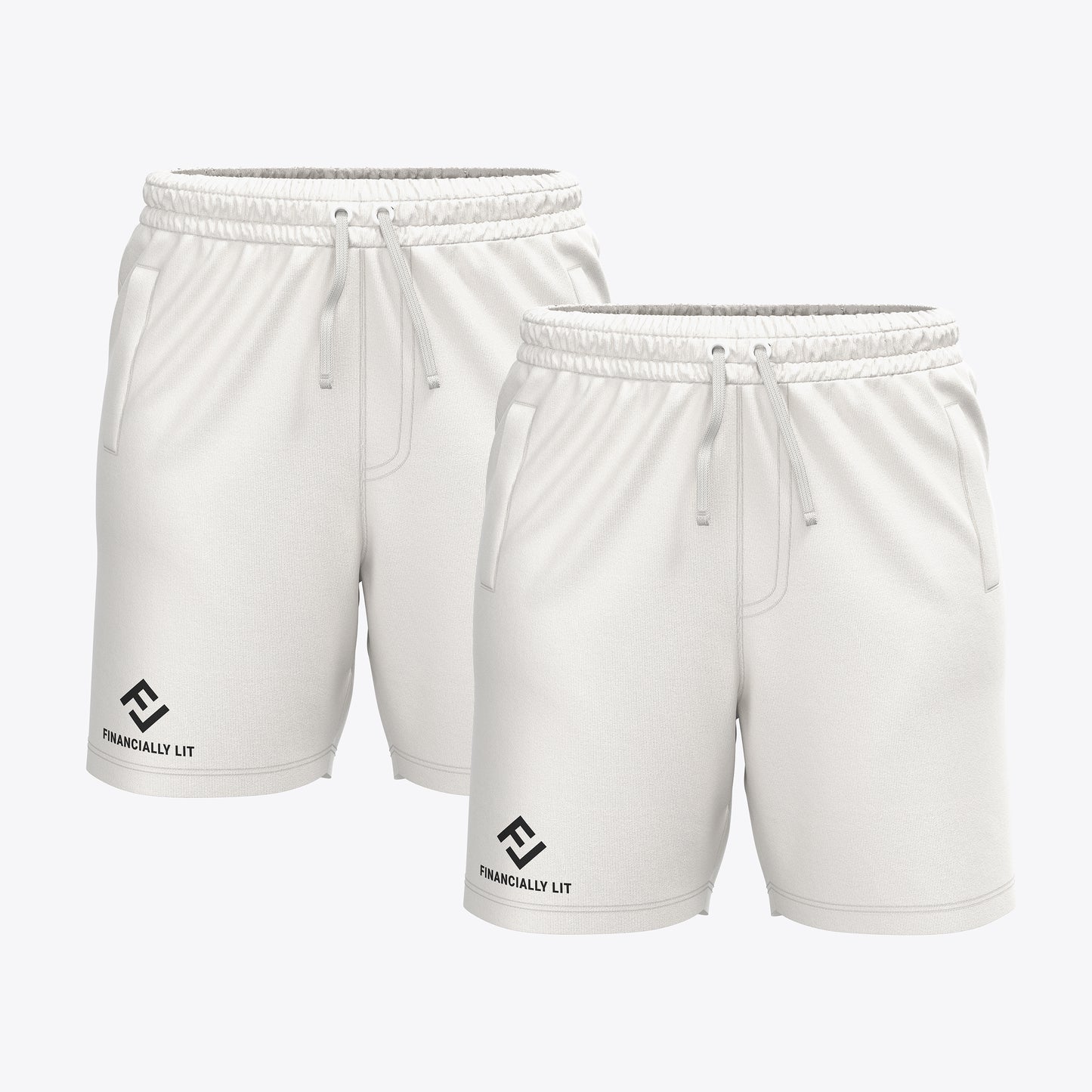 Unisex cotton shorts white -Small